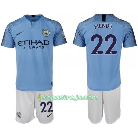 Billiga Fotbollströjor Manchester City MENDY 22 Barn Hemma tröja 2018/19 Kortärmad